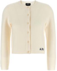 A.P.C. - Mila Button-Up Knitted Cardigan - Lyst