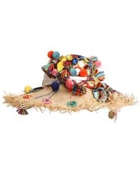 Dolce & Gabbana - Raffia Hat With Applications - Lyst