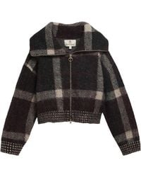 Barbour - Cropped Plaid Zip-Up Jacket - Lyst