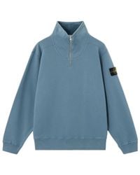 Stone Island - Half-Zip Logo Sweatshirt - Lyst