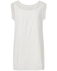 Posse - Danielle Lace-Trimmed Cotton Minidress - Lyst