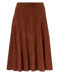 Stouls - Sabrina Suede Midi Skirt - Lyst