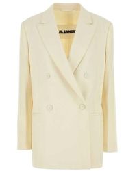 Jil Sander - Double-Breasted Long-Sleeved Jacket - Lyst