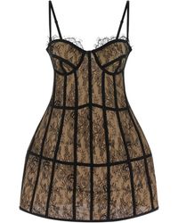 GIUSEPPE DI MORABITO - Corset Lace Mini Dress - Lyst