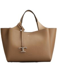Tod's - Logo Plaque Top Handle Bag - Lyst