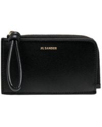 Jil Sander - Logo Embossed Zipped Cardholder - Lyst