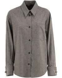 Fabiana Filippi - Crystal-Cuff Flannel Shirt - Lyst