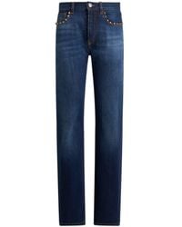 Etro - Straight-Leg Jeans With Studs - Lyst