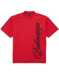 Balenciaga - Cursive Medium Fit T-Shirt - Lyst