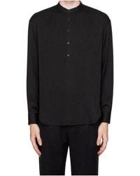 Entire studios - Round-Neck Button-Up Shirt - Lyst