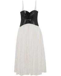 Jonathan Simkhai - Cortland Belted Bustier Midi Dress - Lyst