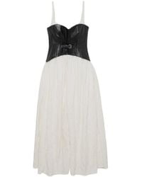 Jonathan Simkhai - Cortland Belted Bustier Midi Dress - Lyst