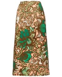 La DoubleJ - Floral-Print Pencil Skirt - Lyst