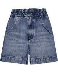 Isabel Marant - Titea High Waist Denim Shorts - Lyst