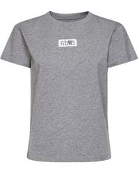 MM6 by Maison Margiela - Logo Patch Crewneck T-Shirt - Lyst