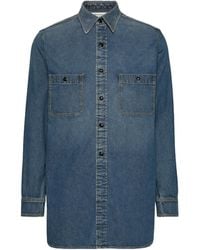 Maison Margiela - Collared Long-Sleeve Denim Shirt - Lyst