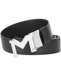 Montblanc - M Logo Detailed Buckle Belt - Lyst