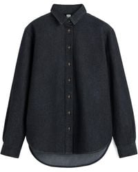 TOTEME - Long-Sleeved Denim Shirt - Lyst