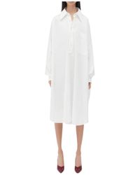 Bottega Veneta - Half-Buttoned Shirt Dress - Lyst