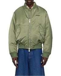 Off-White c/o Virgil Abloh - Zip-Up Long-Sleeved Bomber Jacket - Lyst