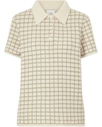 The Elder Statesman - Ida Checked Cashmere Polo Sweater - Lyst