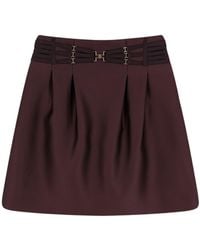 Elisabetta Franchi - Strap Detail Mini Skirt - Lyst