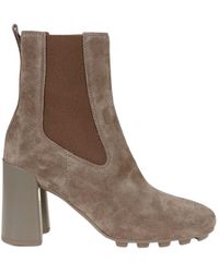 Hogan - Round Toe Chelsea Boots - Lyst