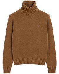 Ami Paris - Ami-De-Coeur Roll-Neck Sweater - Lyst