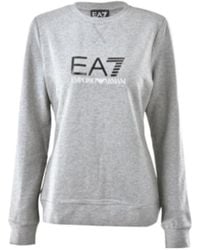 EA7 - Round-Necked Logo Sweater - Lyst