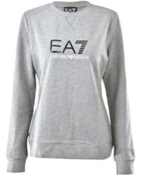 EA7 - Round-Necked Logo Sweater - Lyst