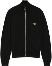 Versace - Zip-Up Knitted Sweater - Lyst
