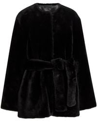 TOTEME - Belted Shearling Jacket - Lyst