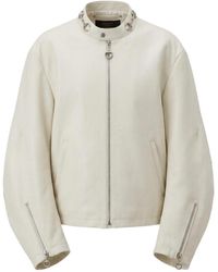 Gucci - Treated Bull Leather Jacket - Lyst