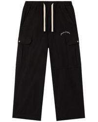 Palm Angels - Curved Logo Loose Cargo Pants - Lyst