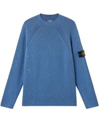 Stone Island - Ribbed Crew-Neck Sweater - Lyst