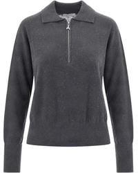 Patrizia Pepe - Long-Sleeved Half-Zip Polo Shirt - Lyst