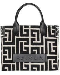 Balmain - Small B-army Monogram Jacquard Shopper Tote Bag - Lyst