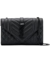 Saint Laurent - Small Monogram Matelassé Envelope Crossbody Bag - Lyst