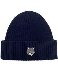 Maison Kitsuné - Maison Kitsuné Fox Head Large Beanie - Lyst