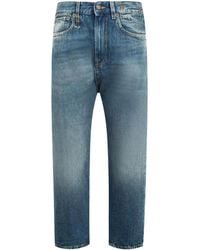 R13 - Cropped Jeans With Belt Loops - Lyst