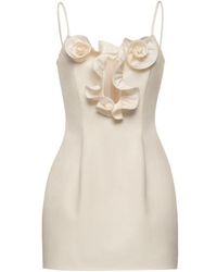 Magda Butrym - Floral-Applique Cut-Out Mini Dress - Lyst