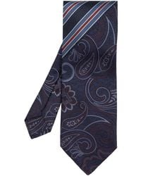 Etro - Pattern Embroidered Pointed-Tip Tie - Lyst