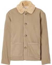 Still Here - Plush And Denim Jacket - Lyst
