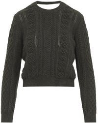 Jil Sander - Open-Back Cable-Knit Sweater - Lyst