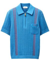 Versace - Logo-Embroidered Knitted Polo Shirt - Lyst