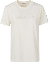 Moncler - Embroidered Tonal Logo Crewneck T-Shirt - Lyst
