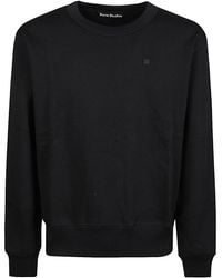 Acne Studios - Face Logo Patch Jersey Sweatshirt - Lyst