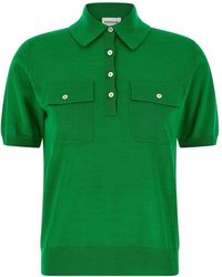 P.A.R.O.S.H. - Short-Sleeved Knitted Polo Shirt - Lyst