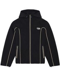 DIESEL - J-Hives Logo-Appliqué Hooded Jacket - Lyst