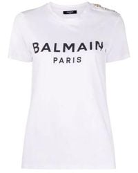 Balmain - Tshirt Con Logo - Lyst